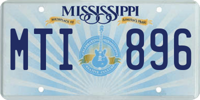 MS license plate MTI896