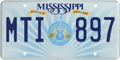 MS license plate MTI897