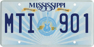 MS license plate MTI901