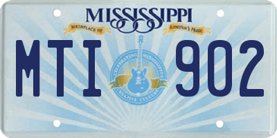 MS license plate MTI902