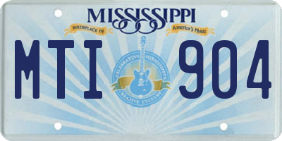 MS license plate MTI904
