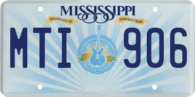 MS license plate MTI906