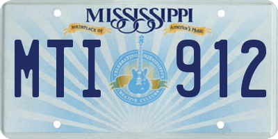 MS license plate MTI912