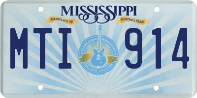 MS license plate MTI914