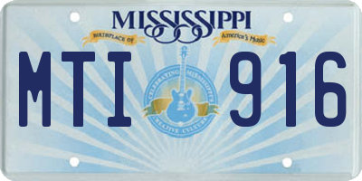 MS license plate MTI916