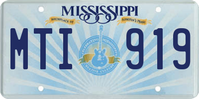 MS license plate MTI919
