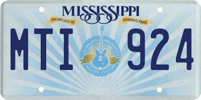 MS license plate MTI924