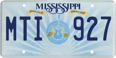 MS license plate MTI927