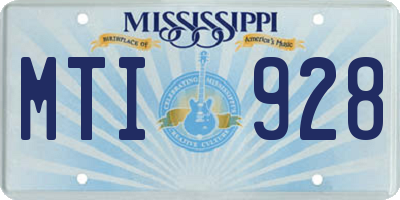 MS license plate MTI928