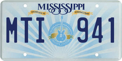 MS license plate MTI941