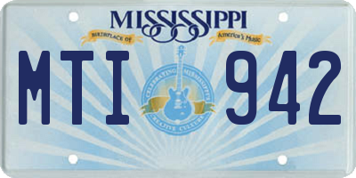 MS license plate MTI942
