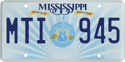 MS license plate MTI945