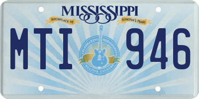 MS license plate MTI946