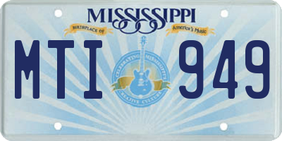 MS license plate MTI949