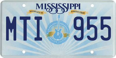MS license plate MTI955