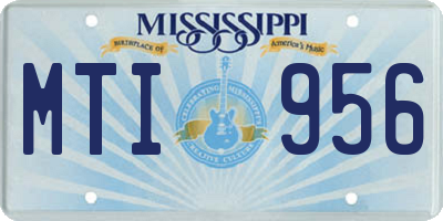 MS license plate MTI956