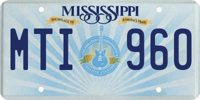 MS license plate MTI960