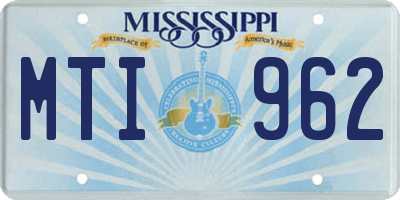 MS license plate MTI962