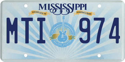 MS license plate MTI974