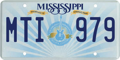 MS license plate MTI979