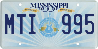 MS license plate MTI995