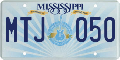 MS license plate MTJ050