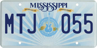 MS license plate MTJ055