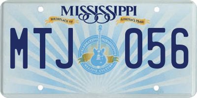 MS license plate MTJ056