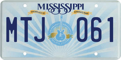 MS license plate MTJ061