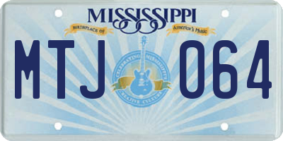 MS license plate MTJ064