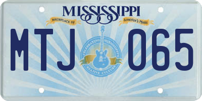 MS license plate MTJ065