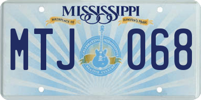 MS license plate MTJ068