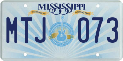 MS license plate MTJ073