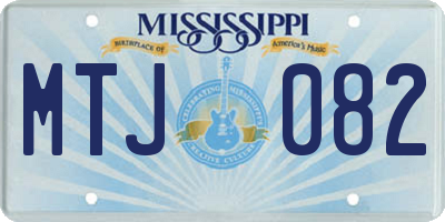 MS license plate MTJ082