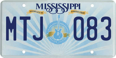 MS license plate MTJ083