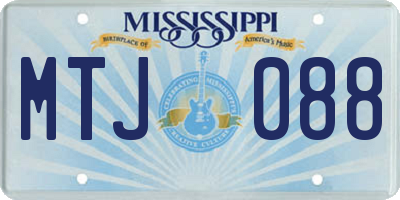 MS license plate MTJ088