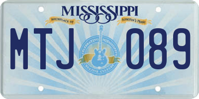 MS license plate MTJ089
