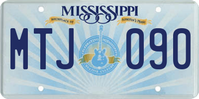 MS license plate MTJ090