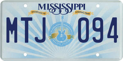 MS license plate MTJ094