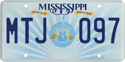 MS license plate MTJ097