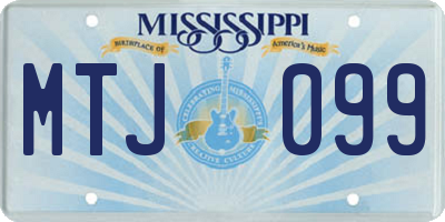 MS license plate MTJ099