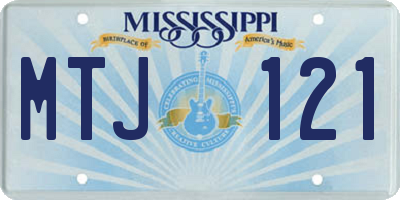 MS license plate MTJ121
