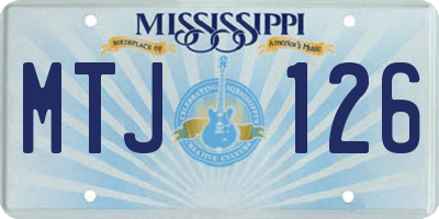 MS license plate MTJ126