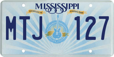 MS license plate MTJ127