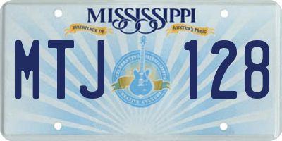 MS license plate MTJ128