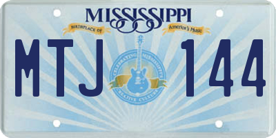 MS license plate MTJ144
