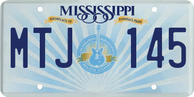 MS license plate MTJ145