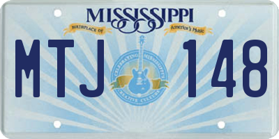 MS license plate MTJ148