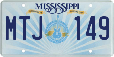 MS license plate MTJ149