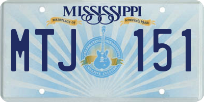 MS license plate MTJ151